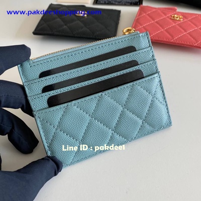 ٻҾ2 ͧԹ : Chanel Turquoise Zip Card original ˹ѧ ҹ¹´ ͹ ҹôش