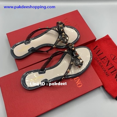 ٻҾ3 ͧԹ : Rockstud Metallic Jelly Flat Thong sandal ԨԹ ҹ˹ѧ ش