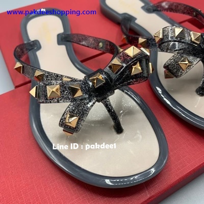 ٻҾ4 ͧԹ : Rockstud Metallic Jelly Flat Thong sandal ԨԹ ҹ˹ѧ ش