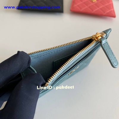 ٻҾ5 ͧԹ : Chanel Turquoise Zip Card original ˹ѧ ҹ¹´ ͹ ҹôش